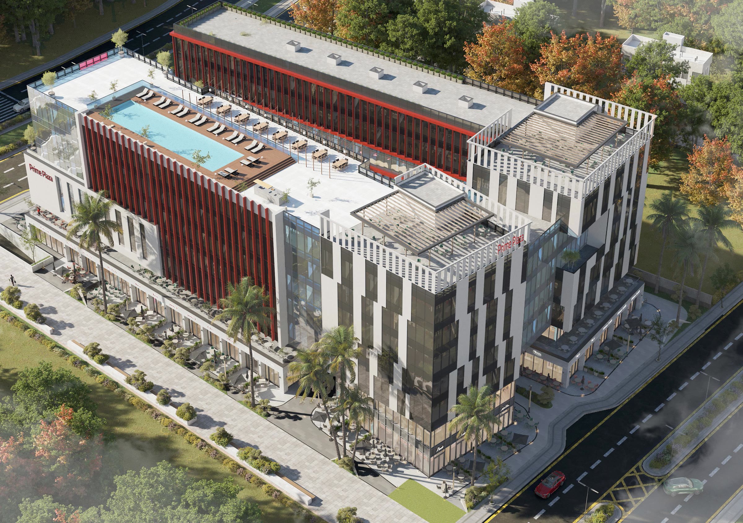 الشكل النهائي للمشروع من فوق